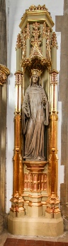 Statue of St Winifred in St Marie's St Joseph Chapel