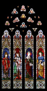 The main window of the North Transept of St Marie's Cathedral