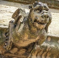Grotesque on the exterior of the Cathedral Church of St Marie