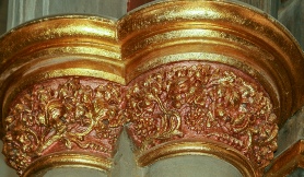 Capitals on columns in the South Transept of St Marie's Cathedral