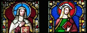 Saint Teresa and St Anne in the South Transept window