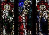 Detail from the Baptism of Christ Window in St Marie's