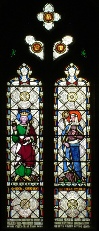 Sts Edward and Hilda in one of the South Transept windows of St Marie's