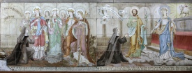 Tiling on the left hand wall of St Marie's St Joseph Chapel