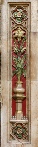 White roses and a lily from the Virgin and Child Shrine