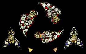 The lunette of the Martyrs Window in St Marie's Cathedral