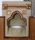 Holy Water toup by the South Door of St Marie's