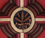 Boss on the ceiling of St Marie's Blessed Sacrament Chapel